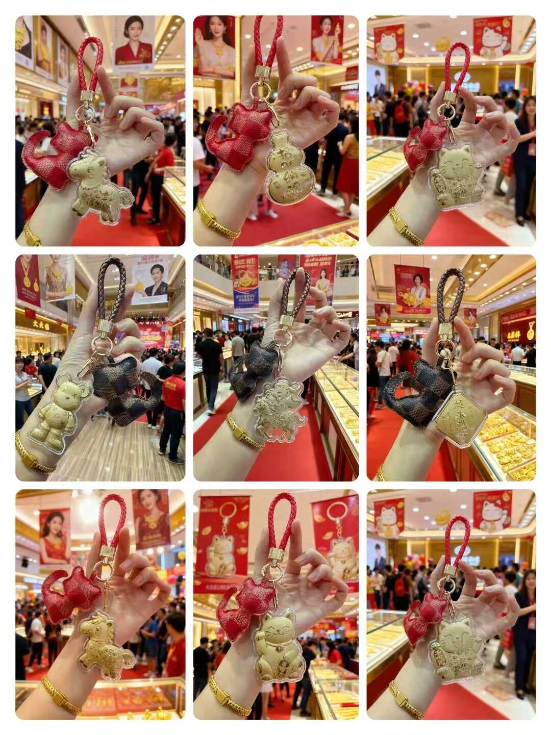 黄金色马上有钱可爱小马狐狸挂件钥匙扣汽车链精致书包挂饰男女图片