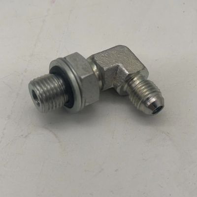 日立挖机50-5G行走液压泵接 回油管过度管连接90度外螺纹弯头接头