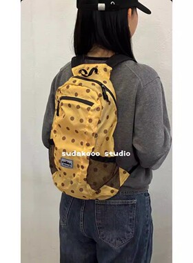 【已定】sudakooo韩国新款 heisan25秋尼龙轻薄圆点韩系双肩包