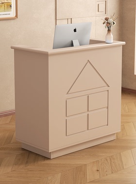 简约小型收银台服装店超市饭店前台电脑吧台柜台定制店铺小型美容