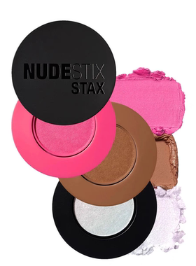 在途新款海淘NUDESTIX Sunpink Glow 3pc Stax Set腮红高光套装