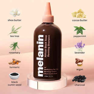 美国 Melanin Haircare 非洲黑皂去油洗发水 蓬松柔软护发素