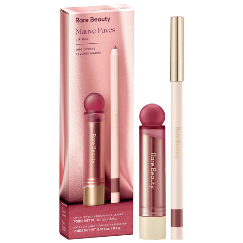 新款 海淘Rare Beauty/赛琳娜Mauve Faves Lip Duo唇膏唇线笔套装
