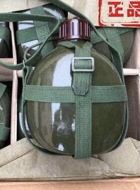 正品军绿色老式水壶铝制斜挎背带解放户外行大容量怀旧学生军训87