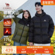 情侣面包男装 骆驼火山羽绒服男加厚冬季 2026连帽短款 防寒外套女