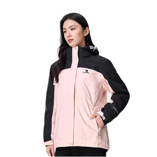 骆驼冲锋衣女款秋冬户外三合一运动外套登山加绒防水防风徒步服