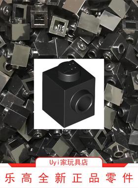 乐高LEGO零件 黑色1x1单侧一侧带凸点基础砖 87087 4558954