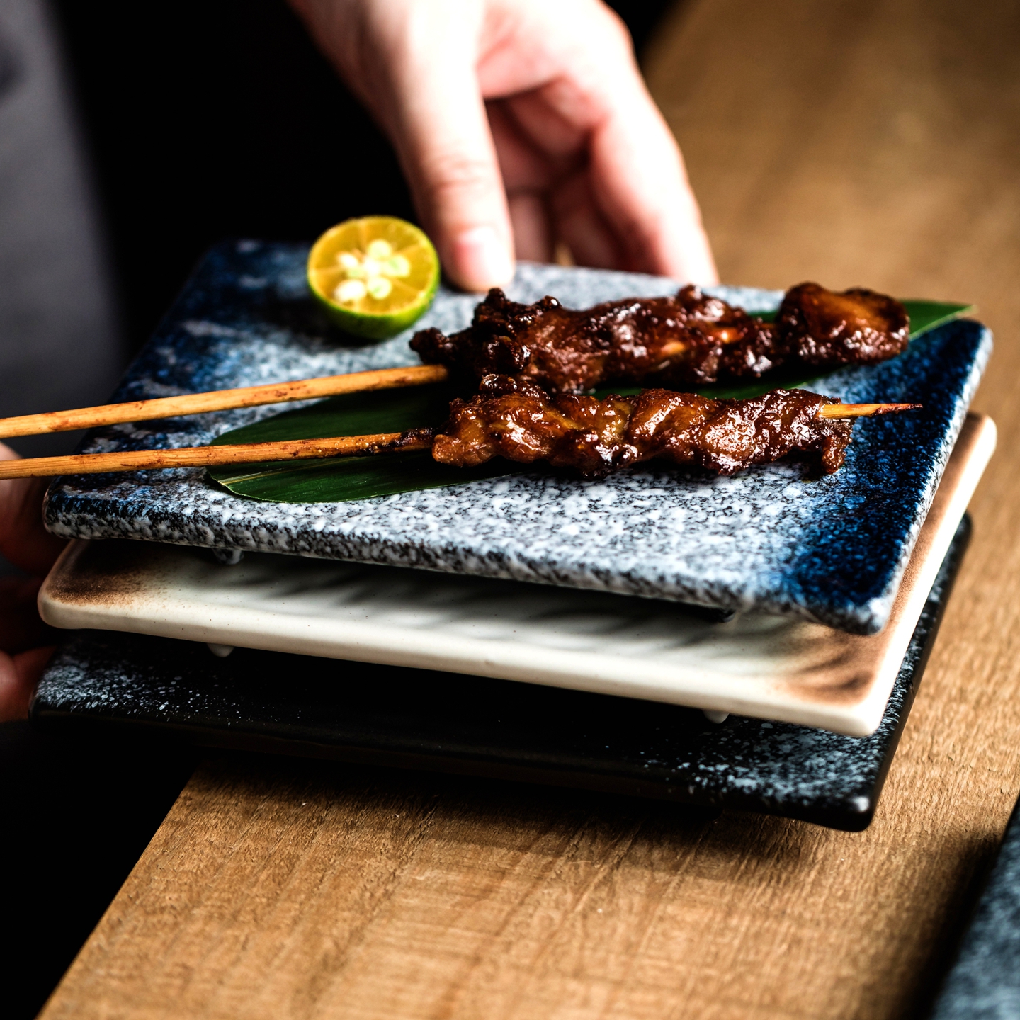 长方盘日式餐盘烧鸟串串盘子平盘