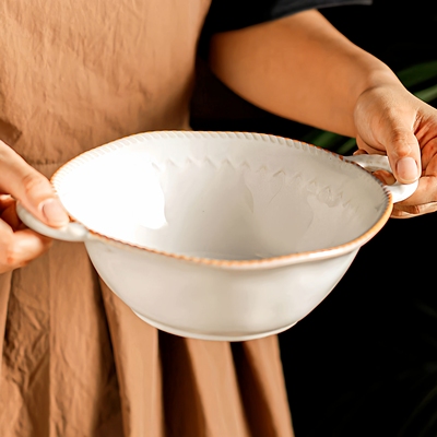 碗女生高颜值早餐碗双耳碗沙拉碗