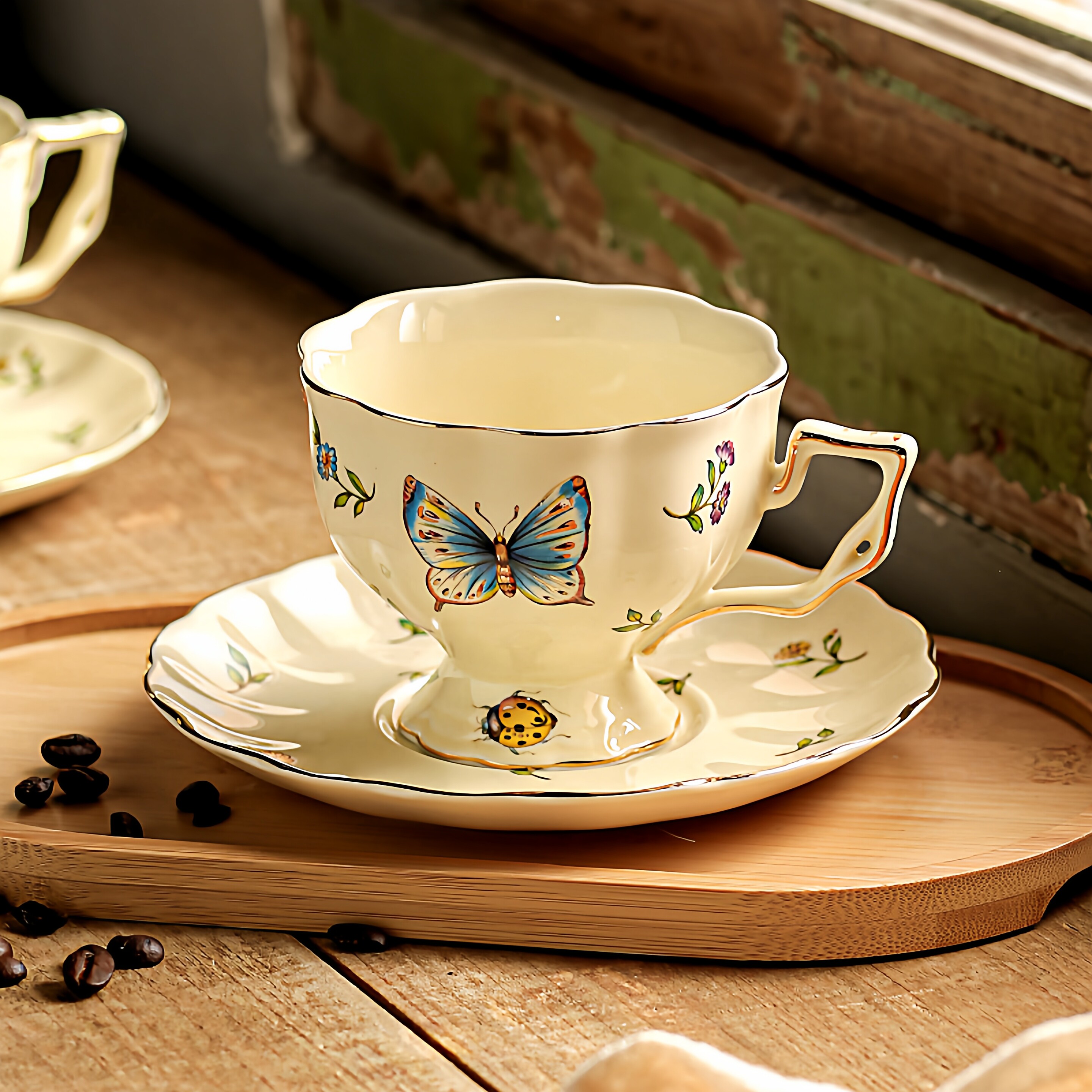 咖啡杯子高档精致下午茶杯超好看独特漂亮杯子手柄杯高颜值饮品杯