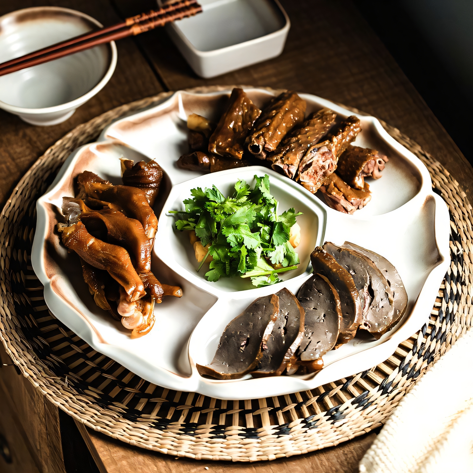 卤水分格拼盘家用客厅果盘餐具