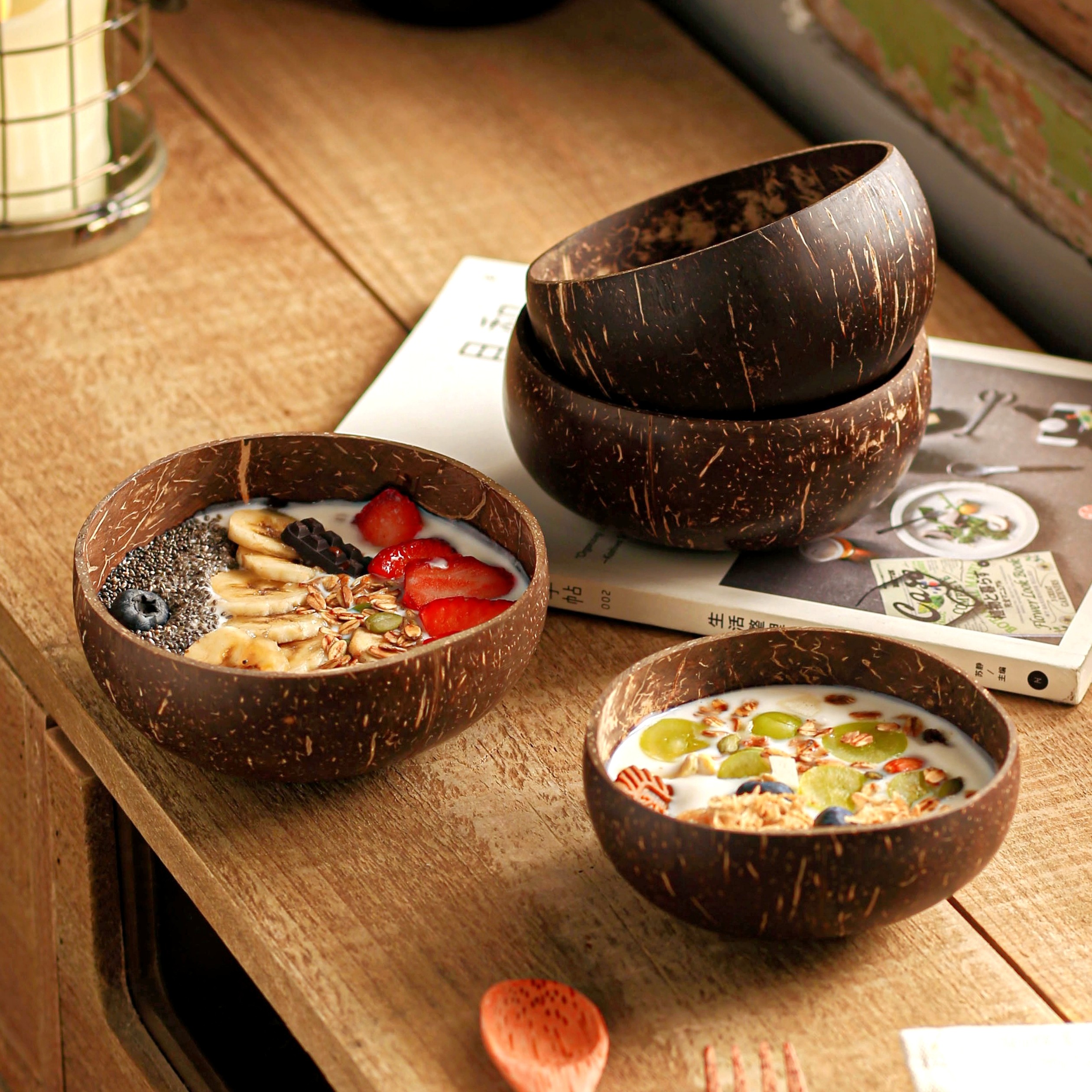 稀奇古怪的碗酸奶麦片碗早餐碗高颜值沙拉碗椰子碗轻食碗双皮奶碗
