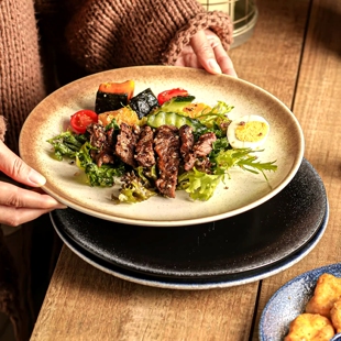 盘子菜盘家用2026新款 平盘浅盘牛排盘意面盘高级西餐餐盘商用圆盘