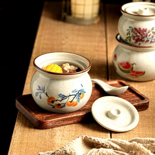 碗家用2026新款一人份小炖盅甜品碗煨汤瓦罐家用炖梨盅燕窝盅蒸碗