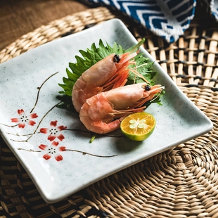 小盘子碟子精致陶瓷四方盘6寸餐盘家用寿司盘饺子盘餐具日式平盘