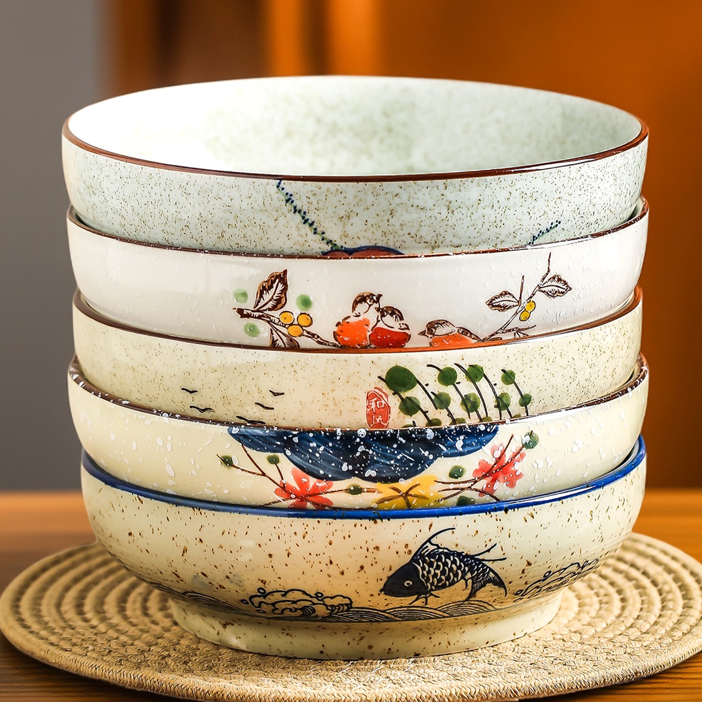 大盘子家用特大号陶瓷深盘菜盘子