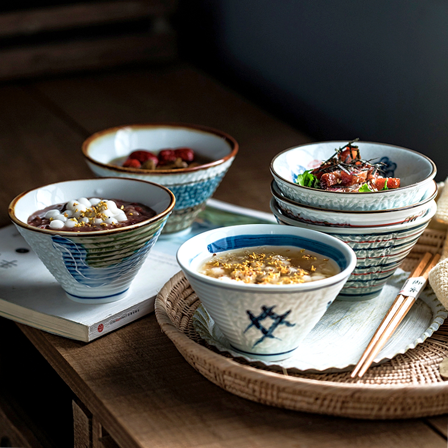 碗家用2025新款高颜值手绘甜品碗