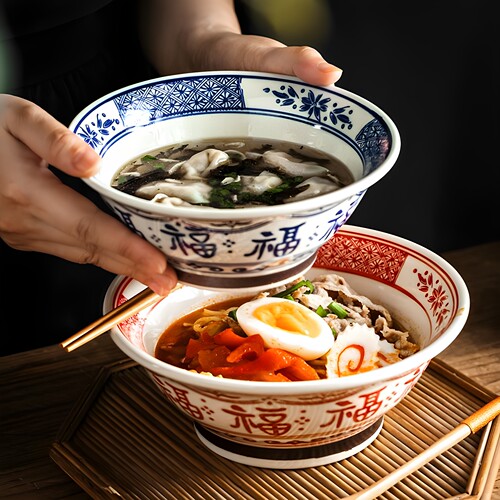 馄饨碗家用饺子碗特别好看的面碗