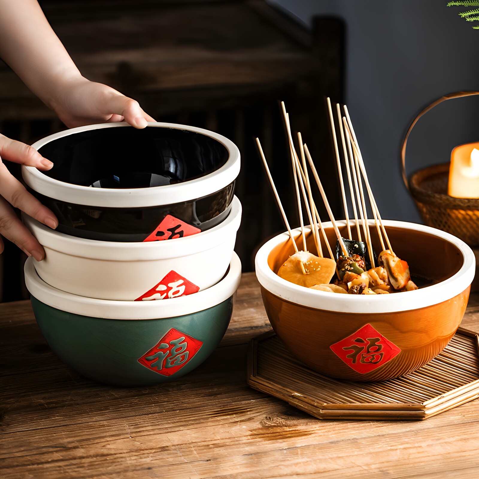 串串桶钵钵鸡盆大碗水煮鱼专用盆图片