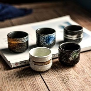 烈酒一口杯清酒杯迷你小酒杯二两白酒杯主人茶杯单个日式 杯子陶瓷
