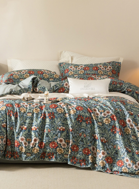 Morris&CoA类长绒棉印花四件套高端轻奢纯棉全棉亲肤裸睡床上用品