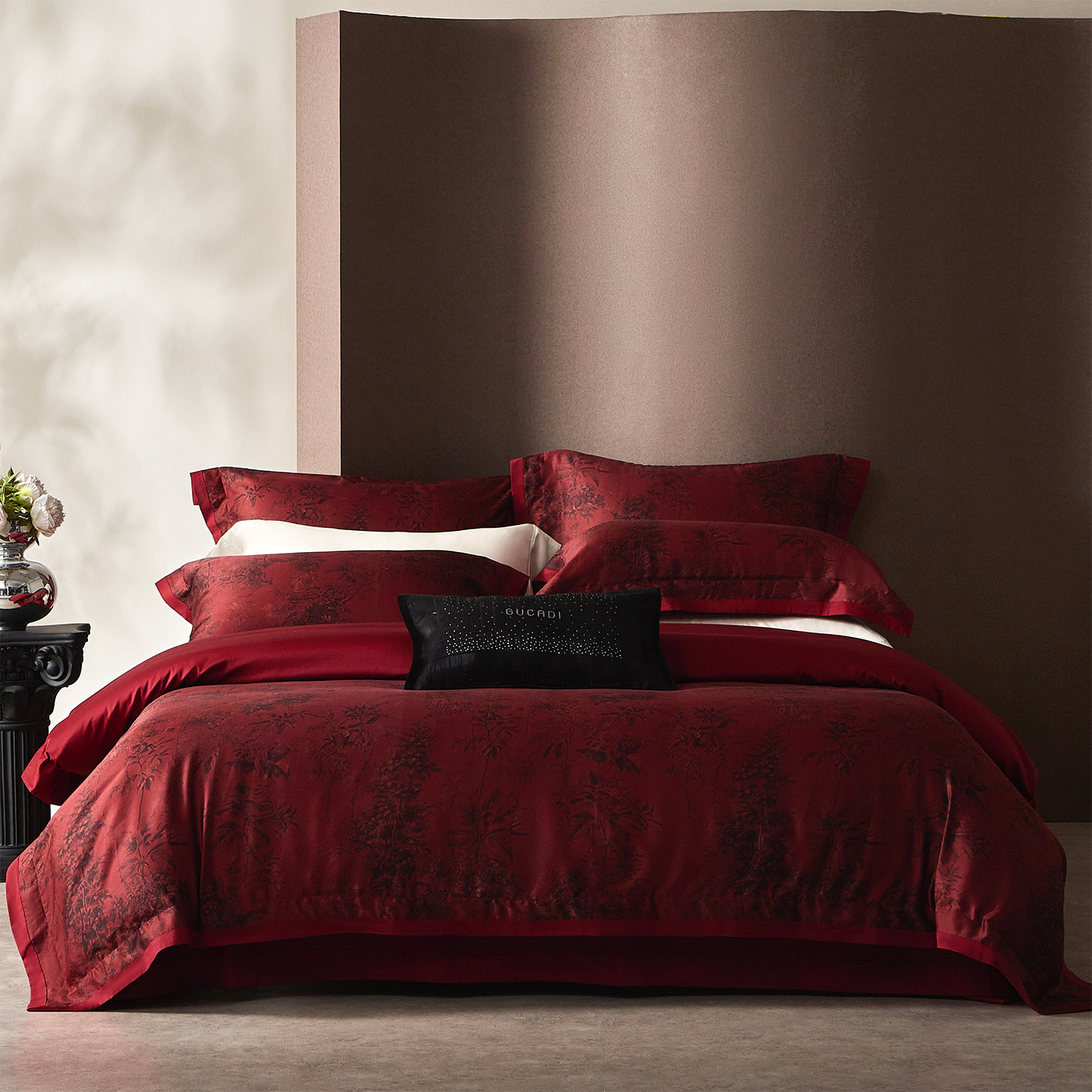 高端140支纯棉婚庆印花四件套