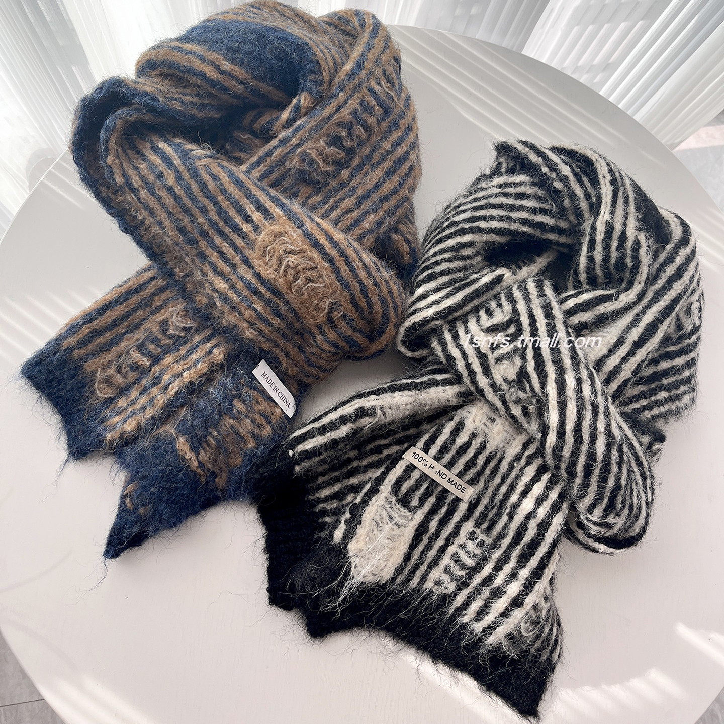 可写祝福语卡片盒装含羊毛围巾