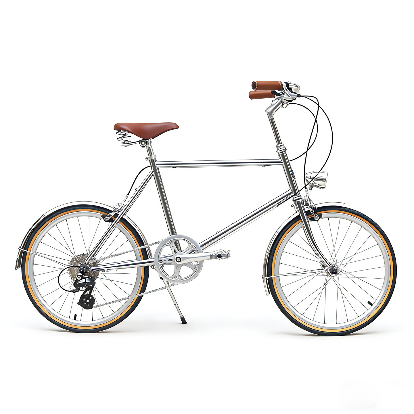 DayDayBike20寸451电镀银色复古8速变速公路男女士小轮城市自行车