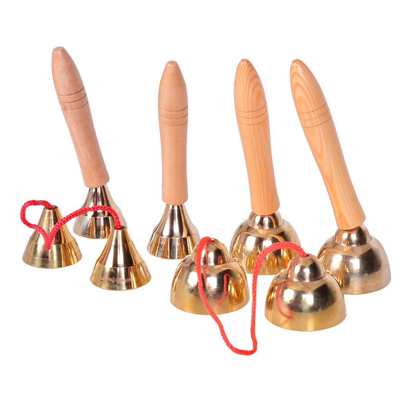 奥尔夫打击乐器碰铃儿童手柄大小号碰钟撞铃幼儿园声乐练习教具
