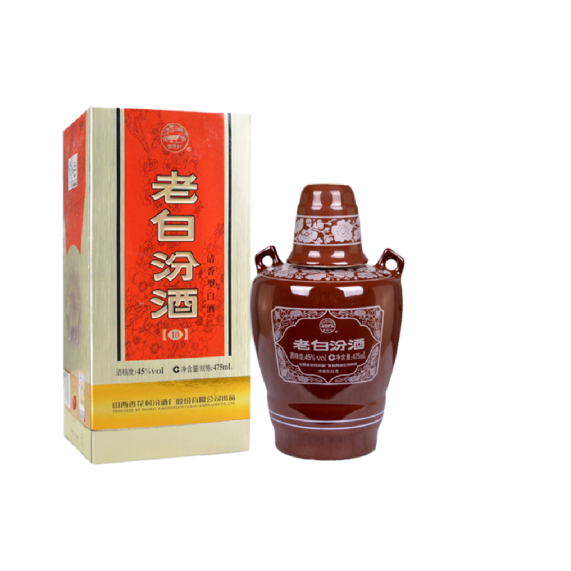 汾酒 45度10老白汾酒475ML 清香型白酒