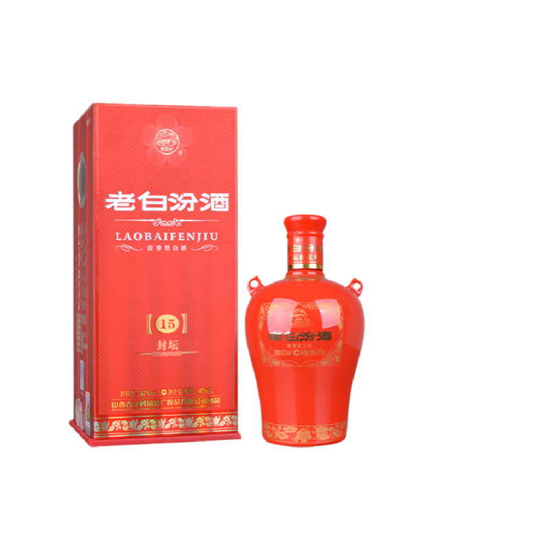山西汾酒 封坛15老白汾 42度475mL单瓶礼盒装 清香型白酒