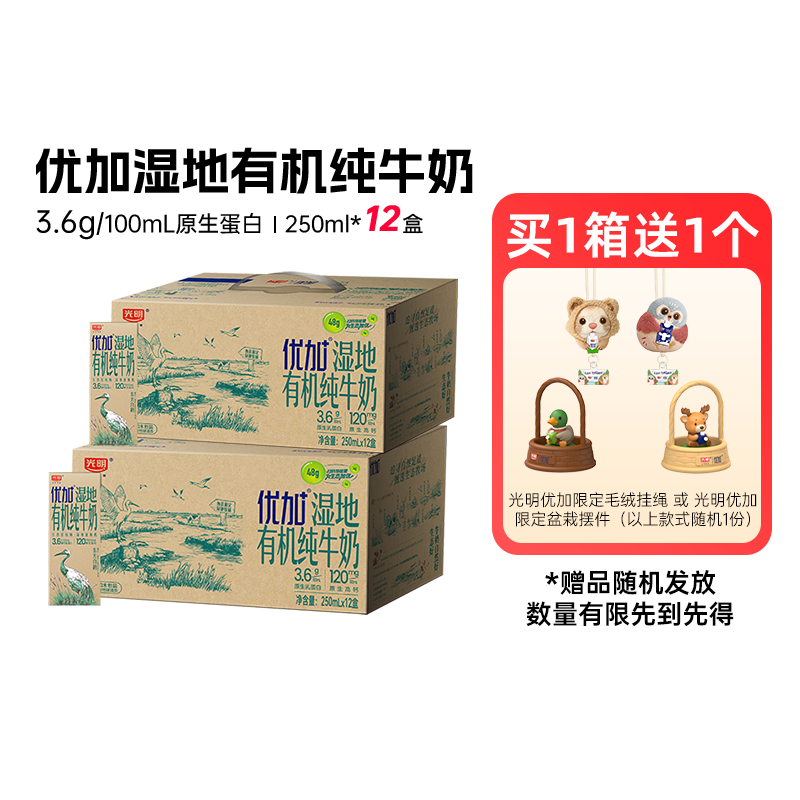 光明优加3.6克蛋白有机纯牛奶