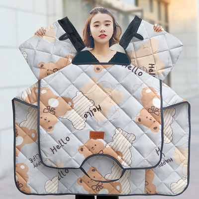 电动摩托车挡风被四季通用双面防水防晒电瓶车春秋中厚款防风罩夏