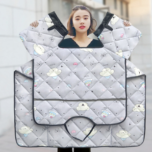 电动车挡风被四季通用双面防水夏季电瓶摩托车中厚春秋防风防雨罩