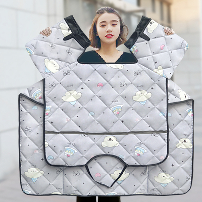 电动车挡风被四季通用双面防水夏季电瓶摩托车中厚春秋防风防雨罩