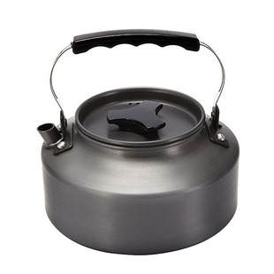 户外野炊茶壶水壶便携式咖啡茶壶铝合金壶野炊烧烤旅行茶具烧水壶