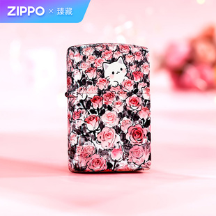 zippo打火机花田小憩官方正品煤油防风高颜值可爱萌宠礼物送男士