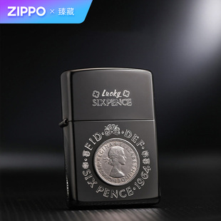 zippo打火机月亮与六便士官方正品煤油防风浪漫告白礼物送男友