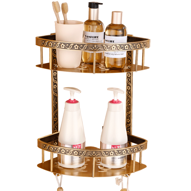 仿古壁挂欧式太空铝双层三角篮