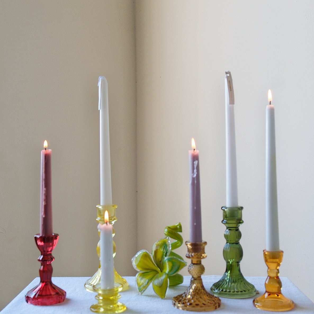 法式北欧式复古水晶蜡烛台