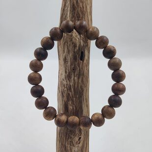 纯正沉香手串真品 单圈奇楠文玩手串 9mm圆珠九分沉水 5-6克