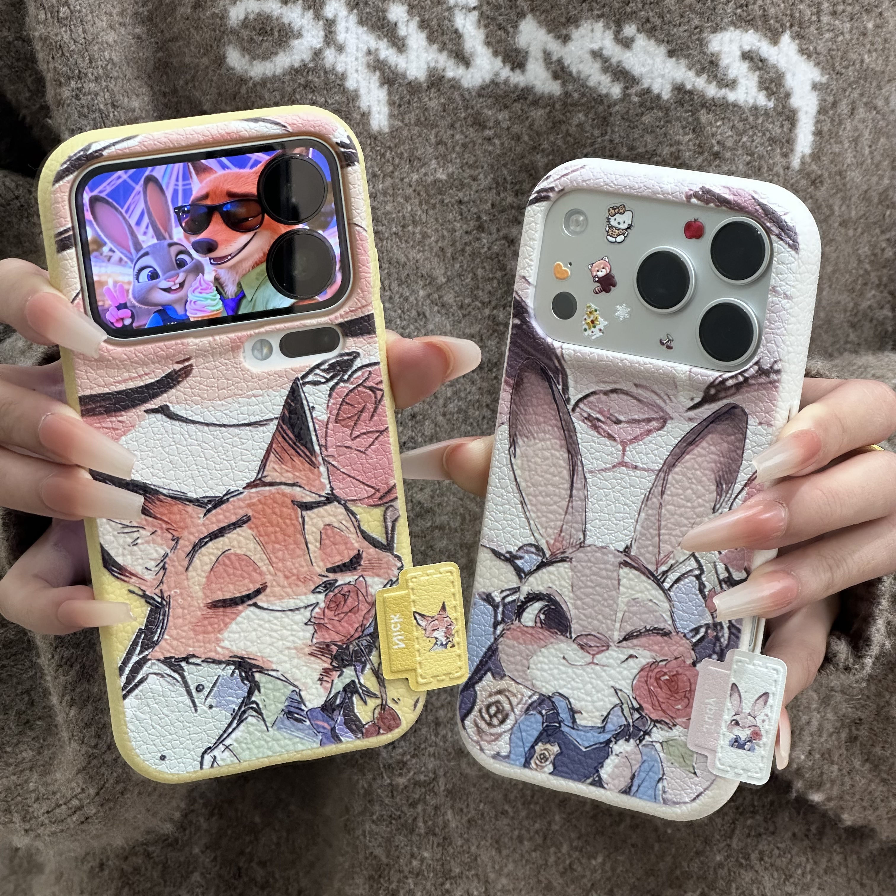 玫瑰朱迪尼克适用iPhone17promax苹果16手机壳vivox200新款可爱标签皮纹tpu小米17Pro防摔荣耀400华为Pura80