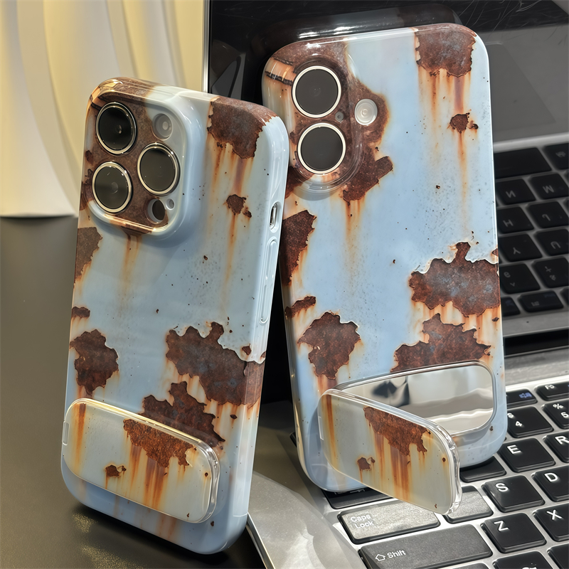 锈迹斑斑手机壳适用苹果16生锈iphone15promax复古14plus搞怪13支架做旧12小众11破伤风华为荣耀vivo小米OPPO
