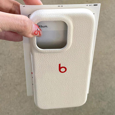 ins简约beats适用苹果16/15promax手机壳iphone14pro可爱卡通13软壳12女新款17全包皮革纹肤感防摔plus多色软