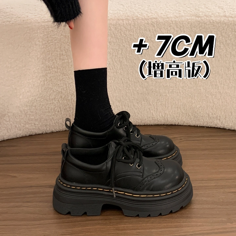 英伦学院风小皮鞋女2026春季新款黑色复古增高jk厚底配裙子乐福鞋,女鞋,深口单鞋,淘宝优惠券,粉丝福利购,淘宝优惠卷