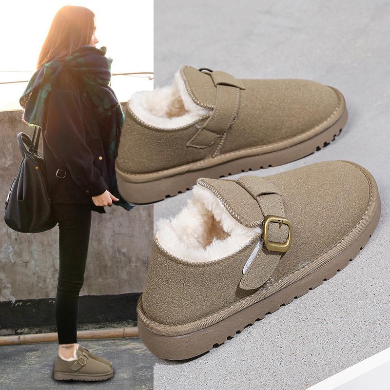 勃肯鞋加加厚靴2025新豆豆乐福一脚蹬博肯1201k