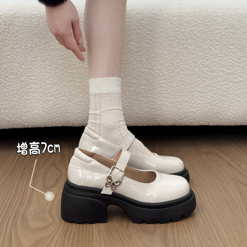 法式玛丽珍鞋女2026春季新款粗跟学院风浅口单鞋配裙子高跟小皮鞋,女鞋,玛丽珍鞋,淘宝优惠券,粉丝福利购,淘宝优惠卷