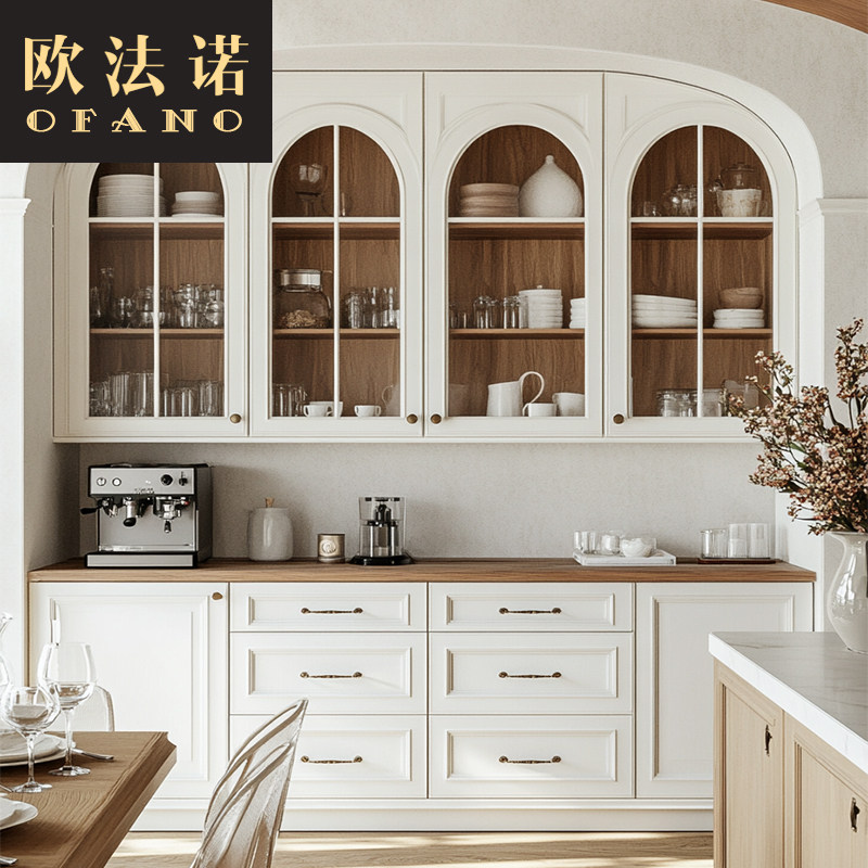 全屋定制美式撞色餐边柜定制橱柜全屋空间整装定制工厂定做