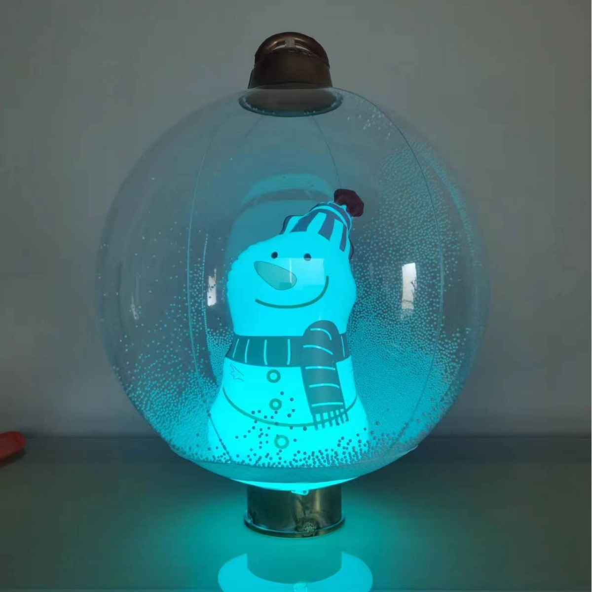 2023新款充气圣诞球充气LED圣诞节发光挂饰工艺品儿童圣诞雪人