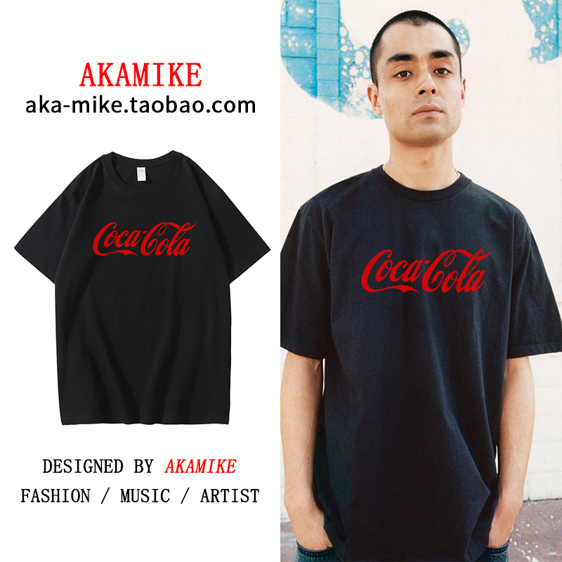 欧美时尚T恤百事可乐春夏薄款男女纯棉半袖青春流行可口可乐Cola